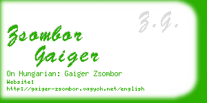 zsombor gaiger business card